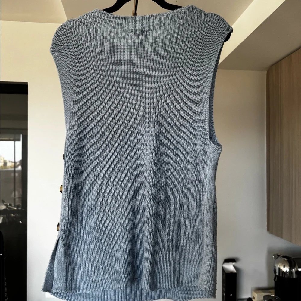 Collection L Blue Knit Sweater Vest